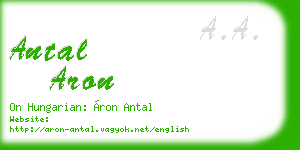 antal aron business card